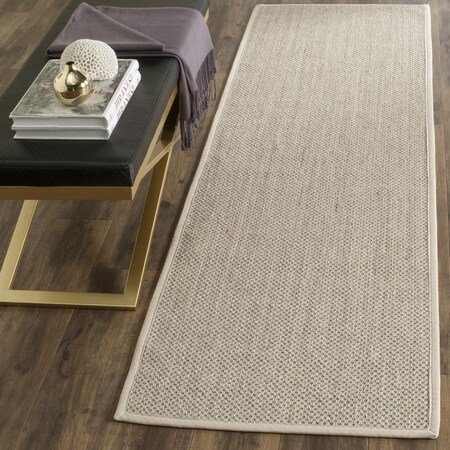 Safavieh Natural Fiber Oversized Area Rug, Marble and Beige - 2 ft.-6 in. x 22 ft. NF143C-222